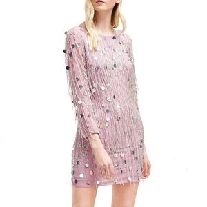 French Connection Womens FRINGE BEADED DRESS